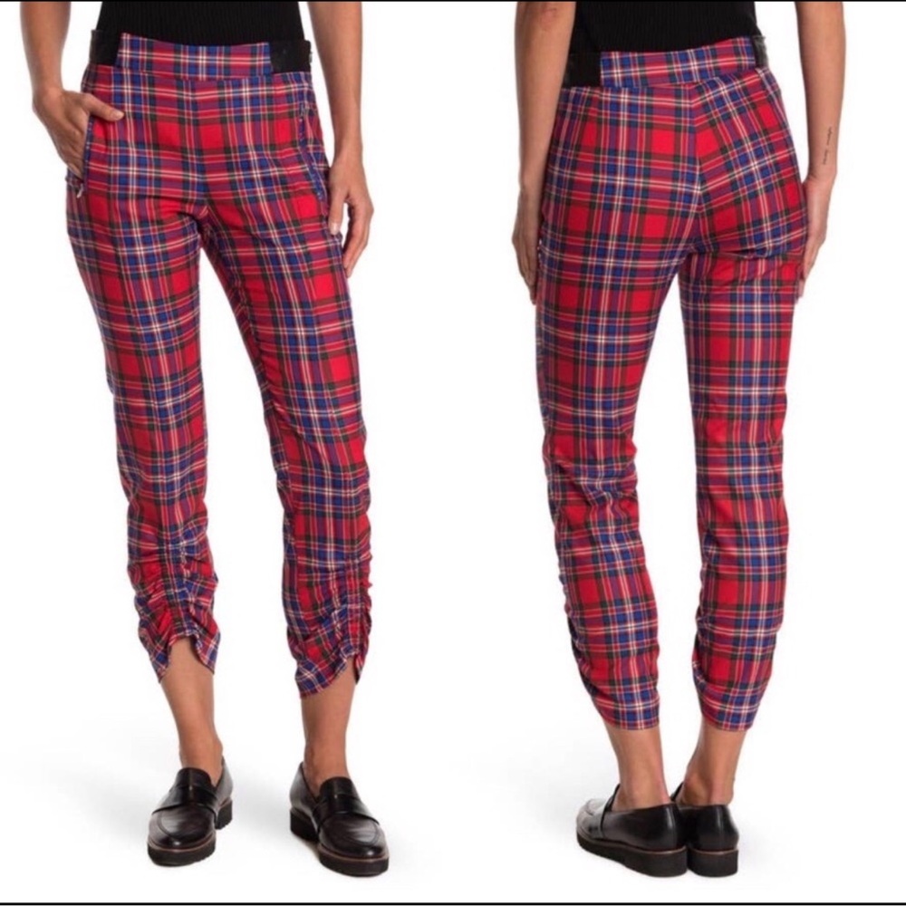 Tanya Taylor Plaid Carrington Ankle Pants
